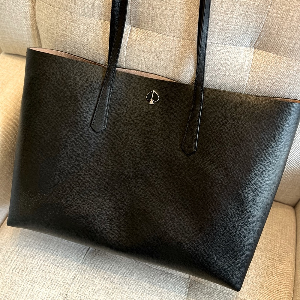 Kate Spade Black Leather Molly Tote Bag